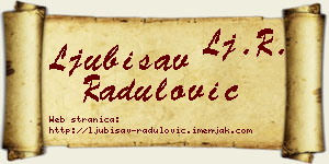 Ljubisav Radulović vizit kartica